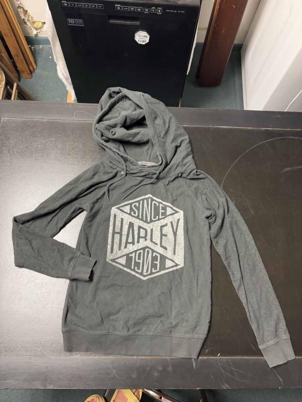 Harley-Davidson Dark Gray Crewneck Hoodie with 'Since Harley 1903' Graphic